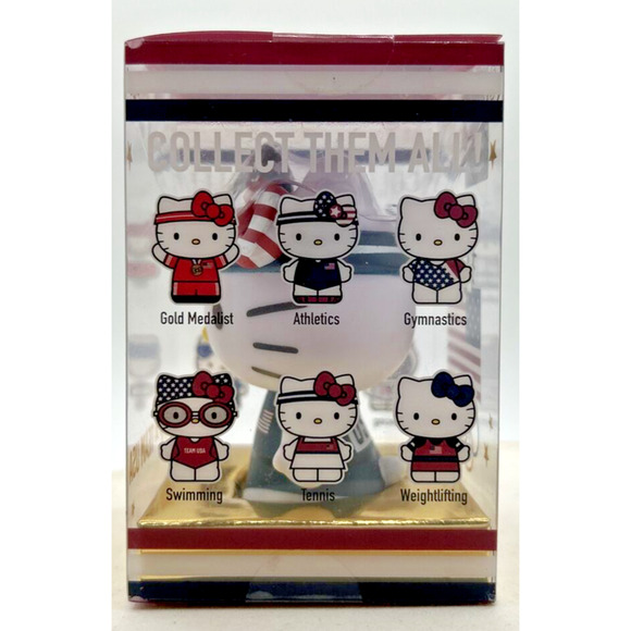 Kidrobot Hello Kitty Team USA Vinyl Mini Series Athletics Figurine F32 - Picture 2 of 6